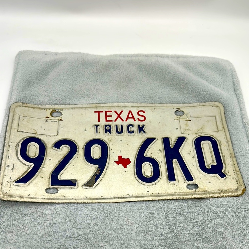 Vintage Texas Truck License Plates Estimated Date 1980’s